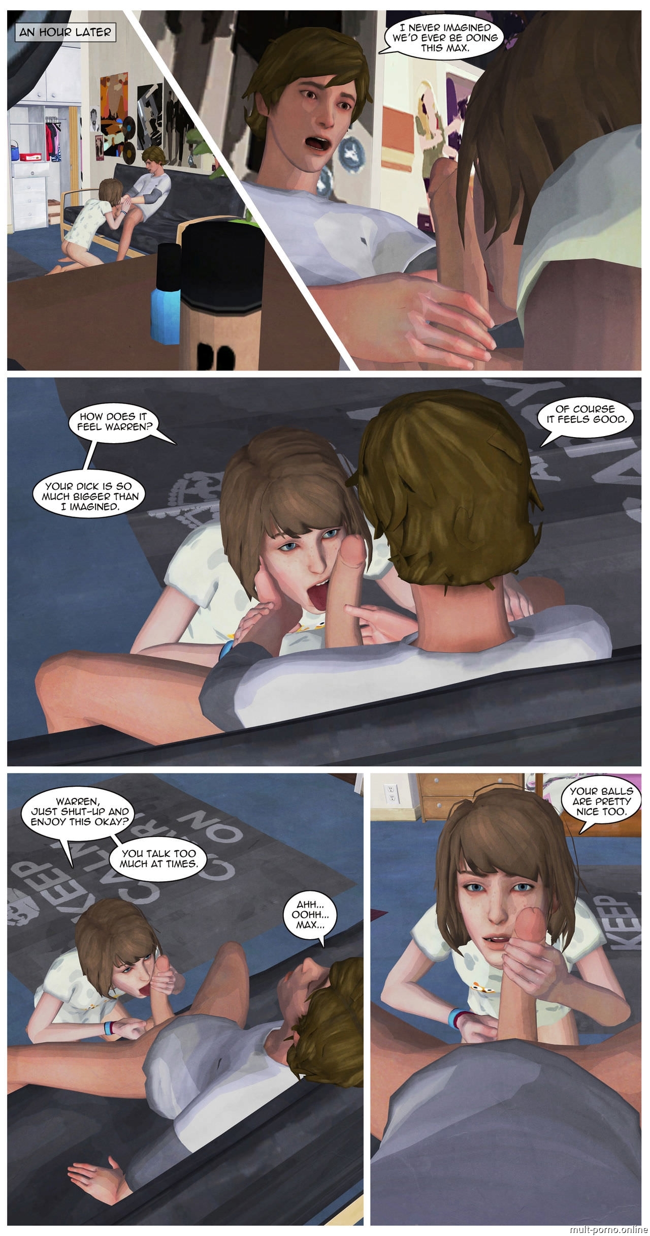 Мастурбация от Хлои и Макс Колфилд (Life Is Strange) (+порно комикс)